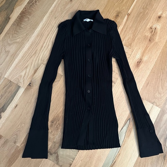 Beaufille Plisse Button Down Blouse - Picture 4 of 7